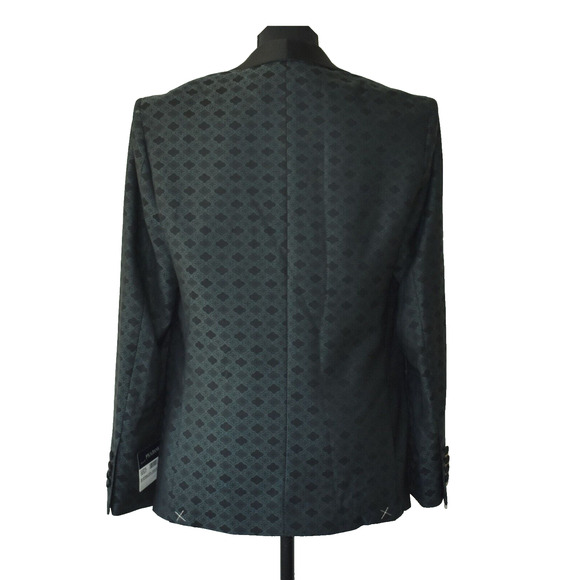 B5 NWT JOS A BANK Satin Shawl Lapel Single Button Skinny Fit Blazer Sz 38S $199 - Picture 3 of 7